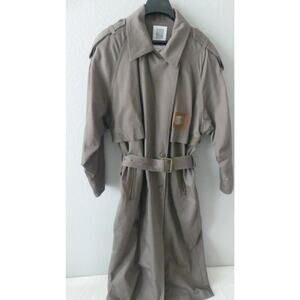 80's Cotton Trench Coat Women's Size 6 Western Oversized Lagenlook Vintage